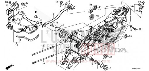 CARTER VILEBREQUIN GAUCHE NSS125ADF de 2016